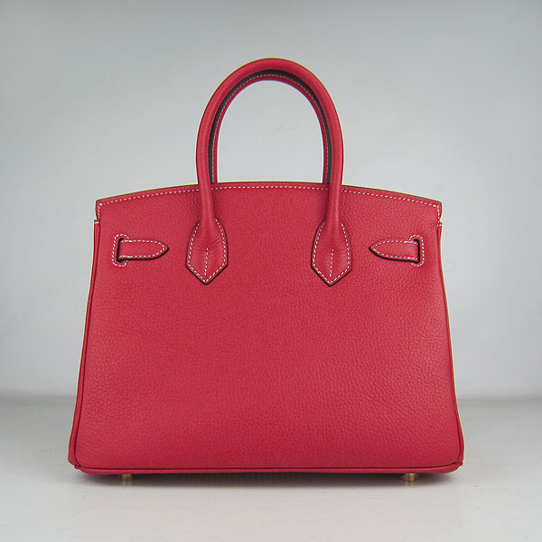 Replica Hermes Birkin 30CM Togo Leather Bag Red 6088 On Sale - Click Image to Close